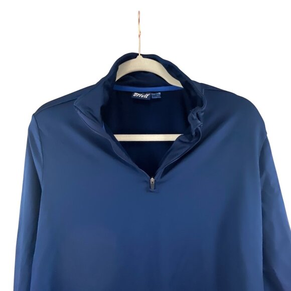 Crivit Mens Navy Blue Long Sleeve Athletic Pullover Top 1/4 Zip Performance - Picture 7 of 9